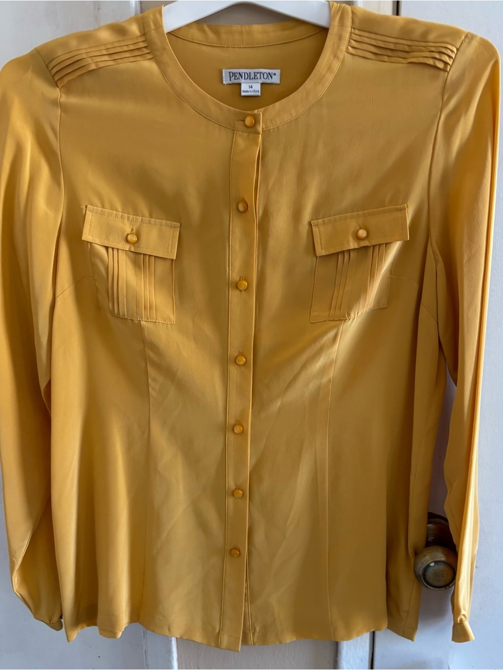 Pendleton Golden Yellow Button-Front Blouse